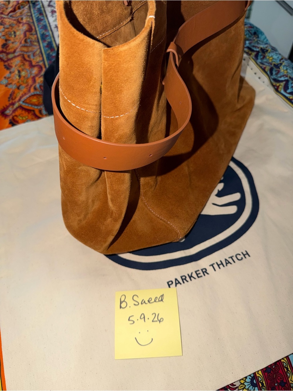 Parker Thatch Caramel Suede Belted Mimi Excellent used condition - Picture 11 of 14